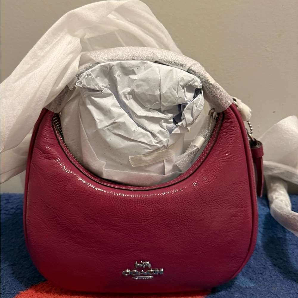 Coach Fuchsia Leather Shoulder Bag